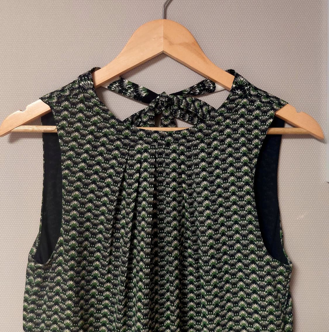 그린 쉘패턴 홀터넥 원피스 상품이미지2