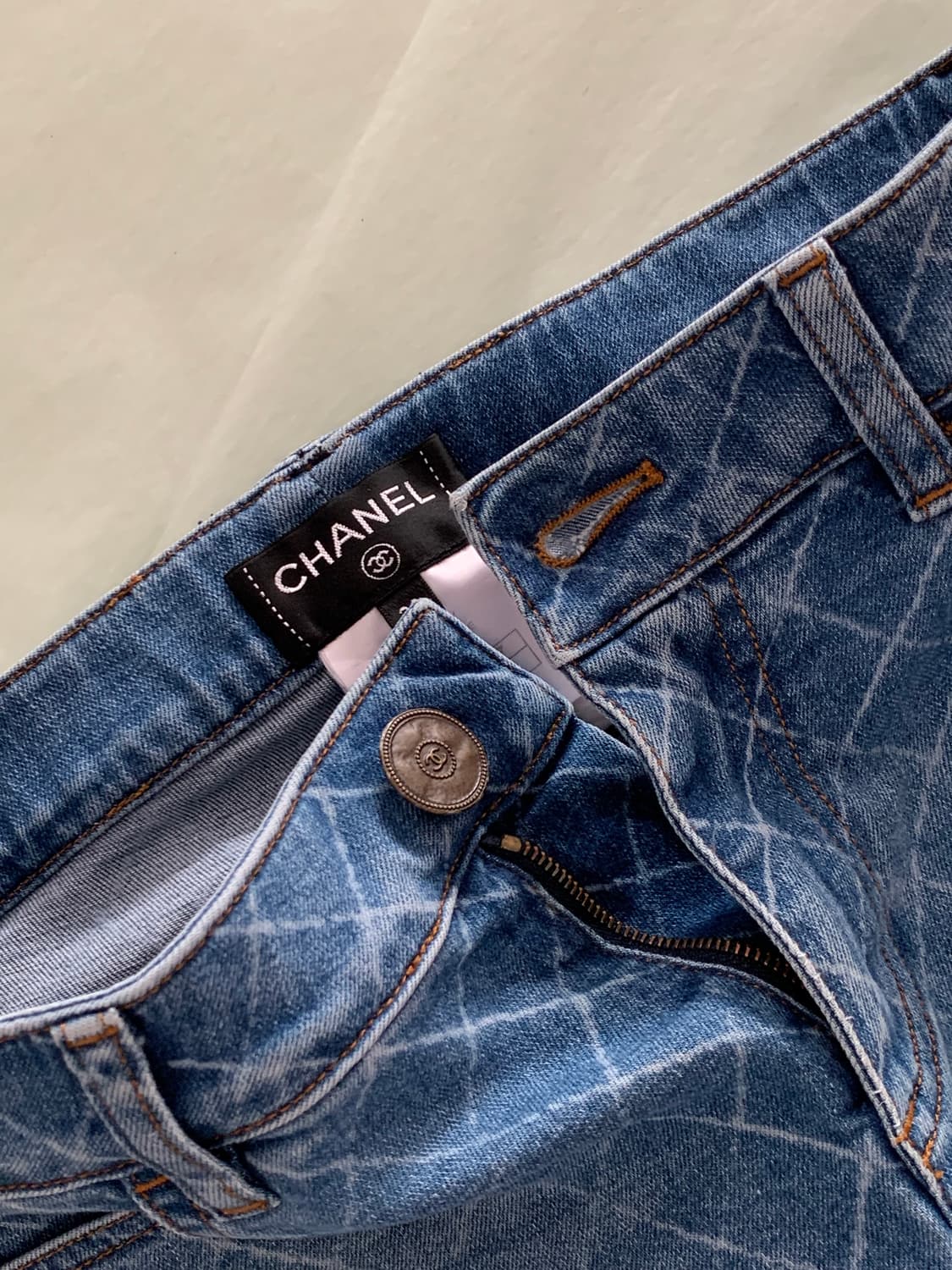 00's "Chanel" diamond pattern Jeans 상품이미지10