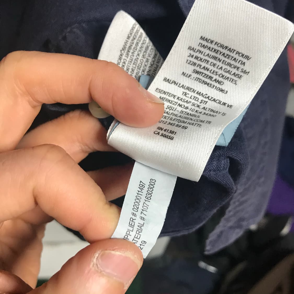 폴로 랄프로렌 네이비 단색셔츠 상품이미지7