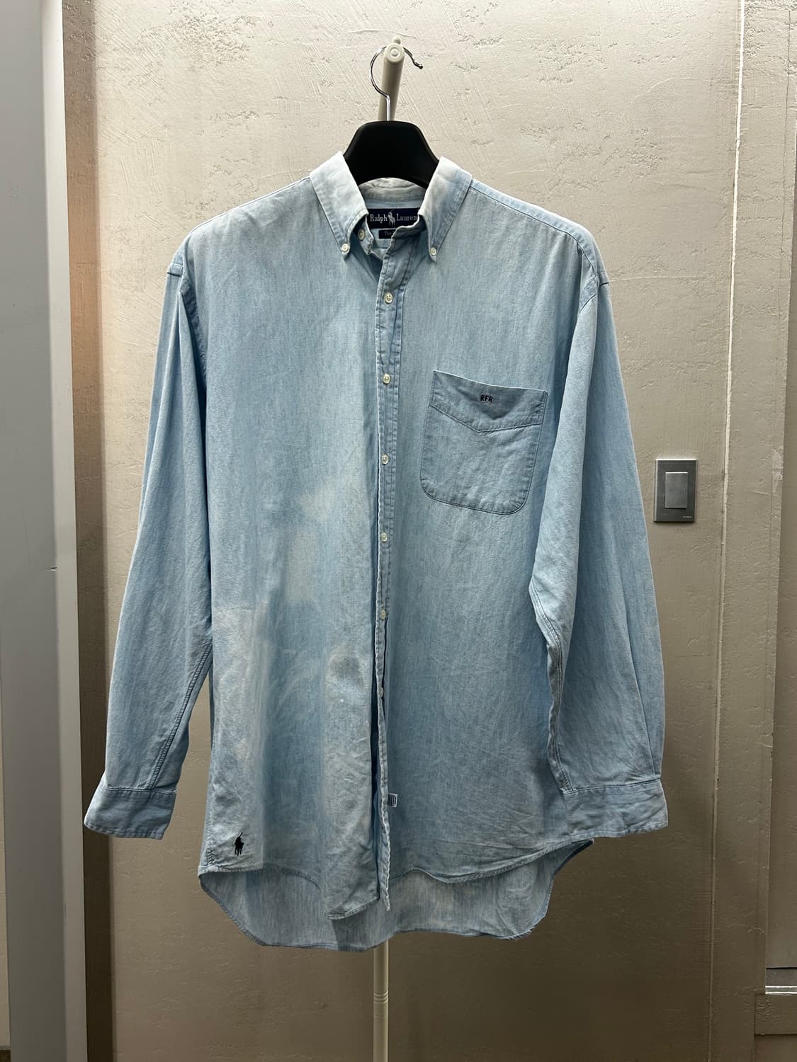 폴로 랄프로렌 데님 셔츠 하늘색 상품이미지3