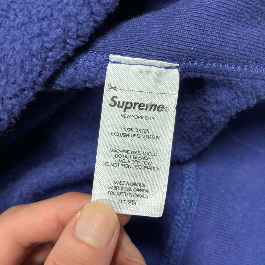 슈프림 21fw 박스 로고 후디 워시드 네이비 상품이미지8