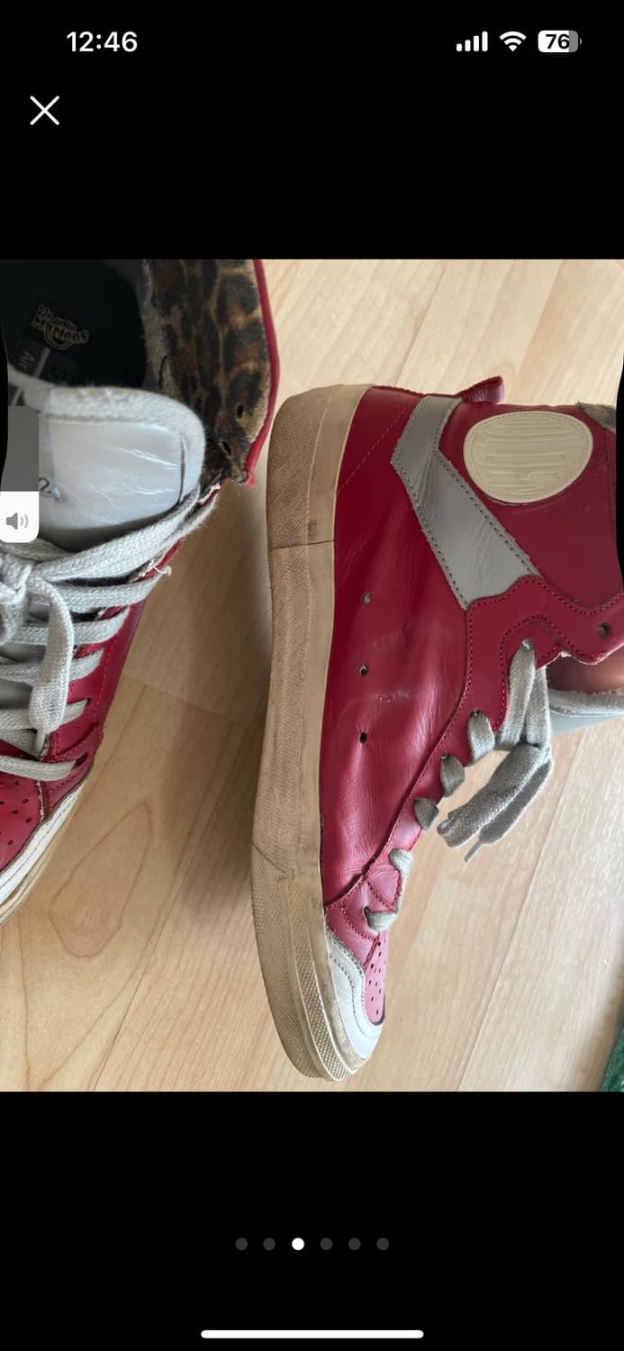 골든구스 2.12 하이탑 스니커즈 레드 상품이미지2