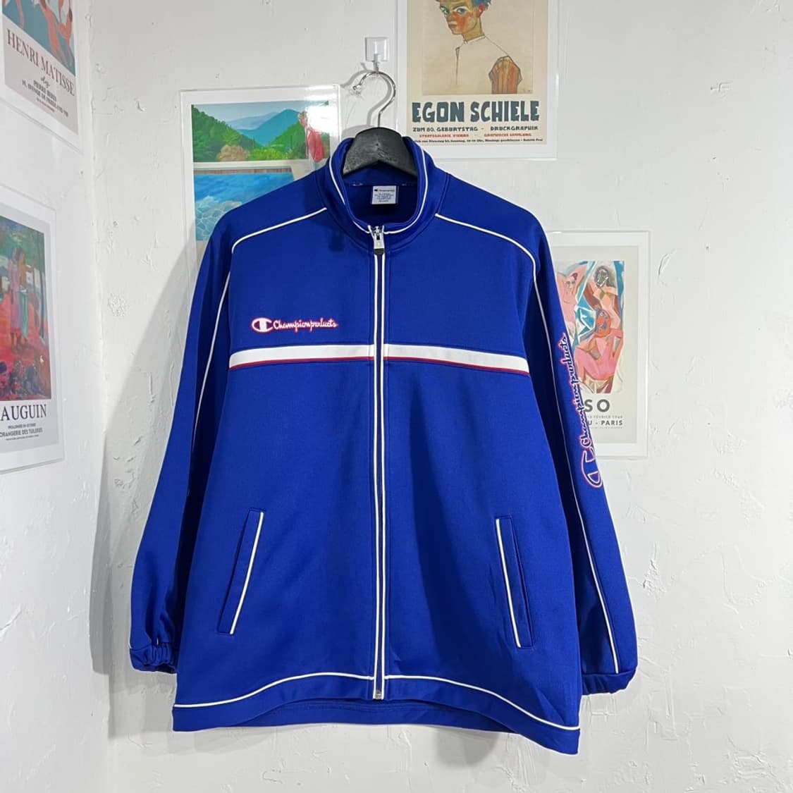 챔피온 올드스쿨 블루 트랙탑  상품이미지2