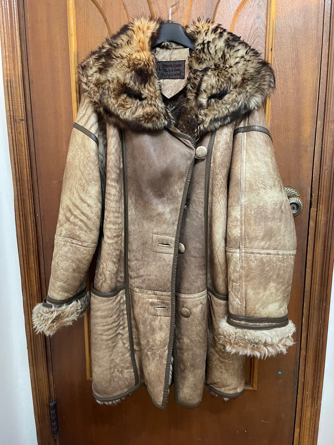 Vintage genuine 양가죽 무스탕 66사이즈 상품이미지1