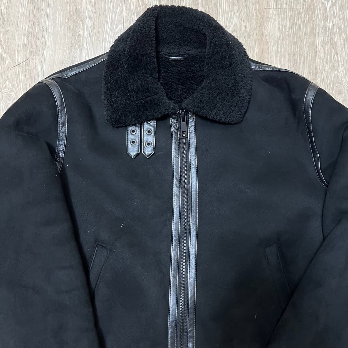 자라 남성 스웨이드 양털 무스탕 자켓 M/95 상품이미지2