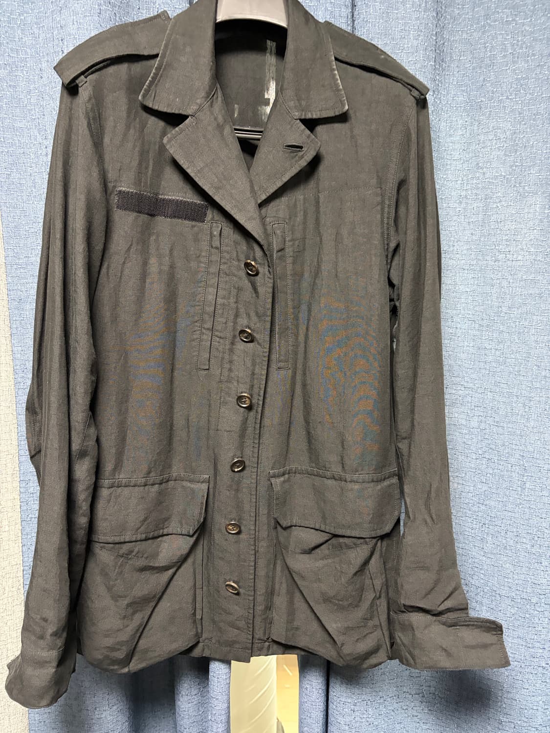 요지야마모토 벨크로 린넨자켓 상품이미지1