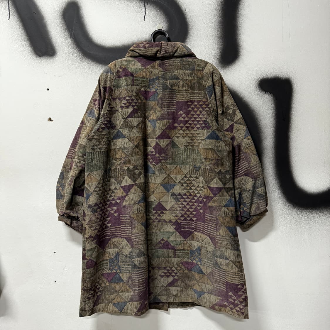 VTG 빈티지 돈피 피그 스킨 에스닉 풀 가죽 롱 코트 상품이미지2