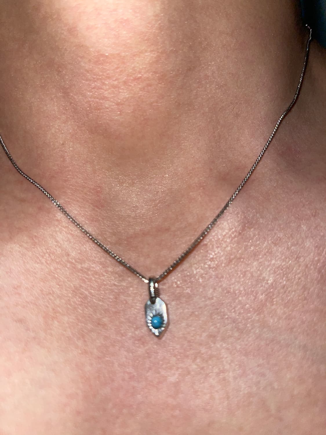 S925 Turquoise Drop Necklace 상품이미지1