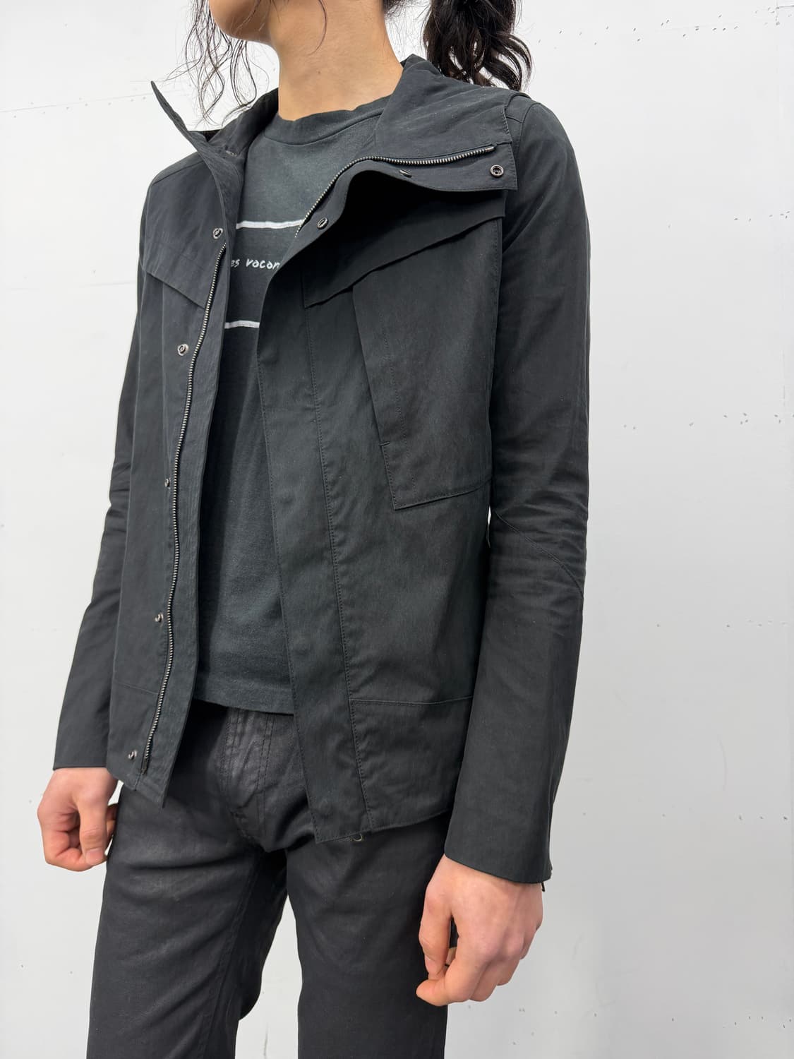 WJK high neck diagonal zip jacket 상품이미지4