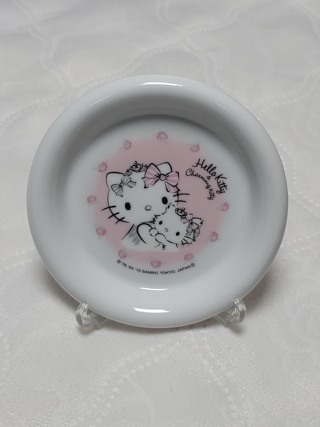 산리오 챠미키티 헬로키티 고전 미니 플레이트 거치대 딸기우유 양산형 방꾸 상품이미지1