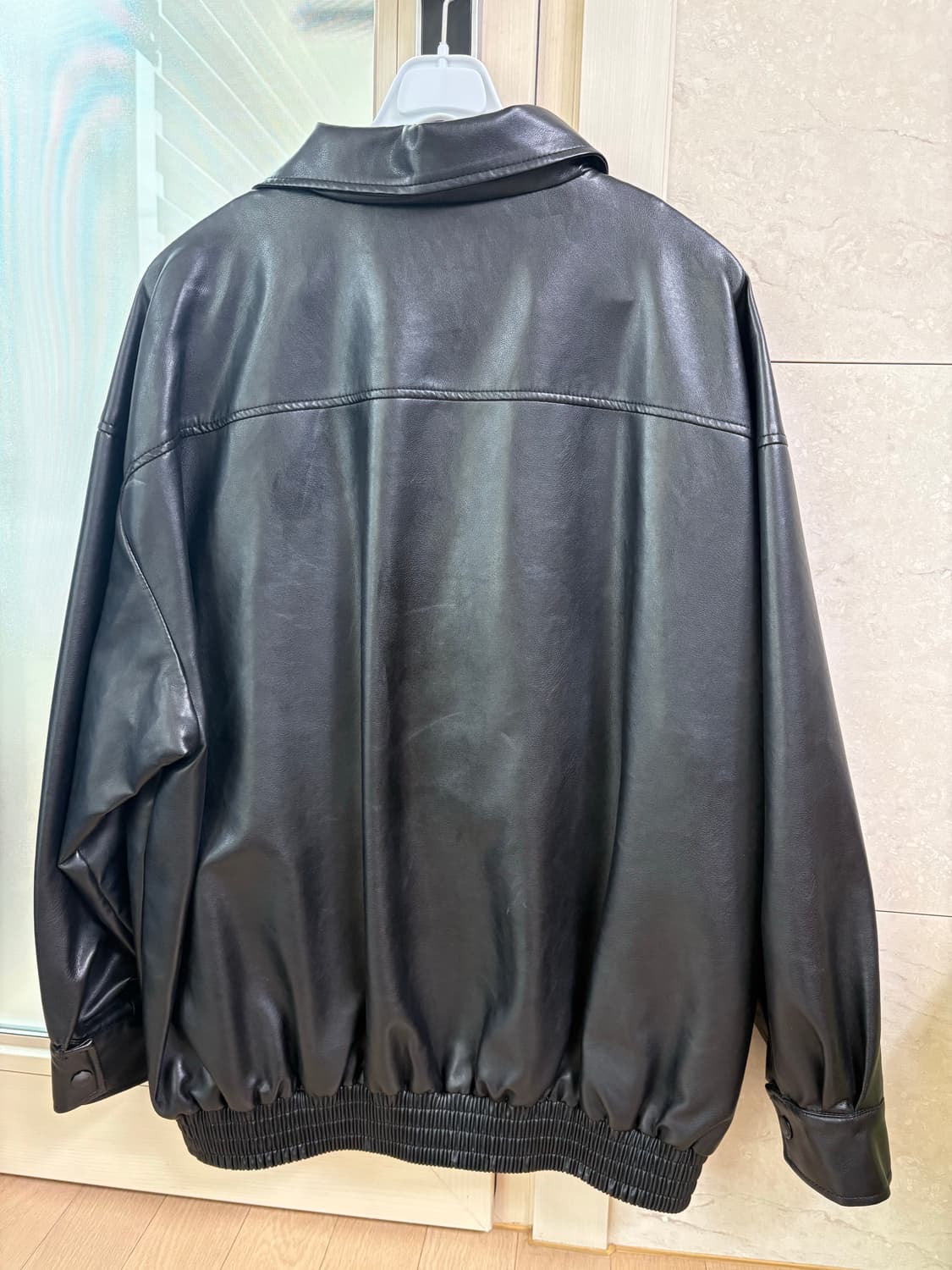 레이디 볼륨 가죽점퍼 상품이미지2