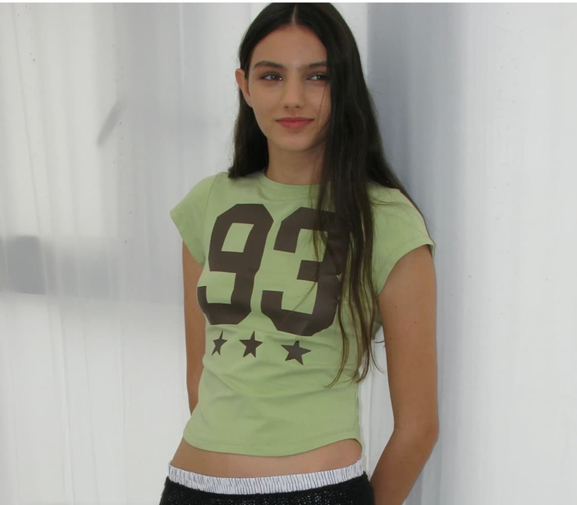 93 CIAO PRINTED SHORT SLEEVE TEE_LIGHT G 상품이미지2