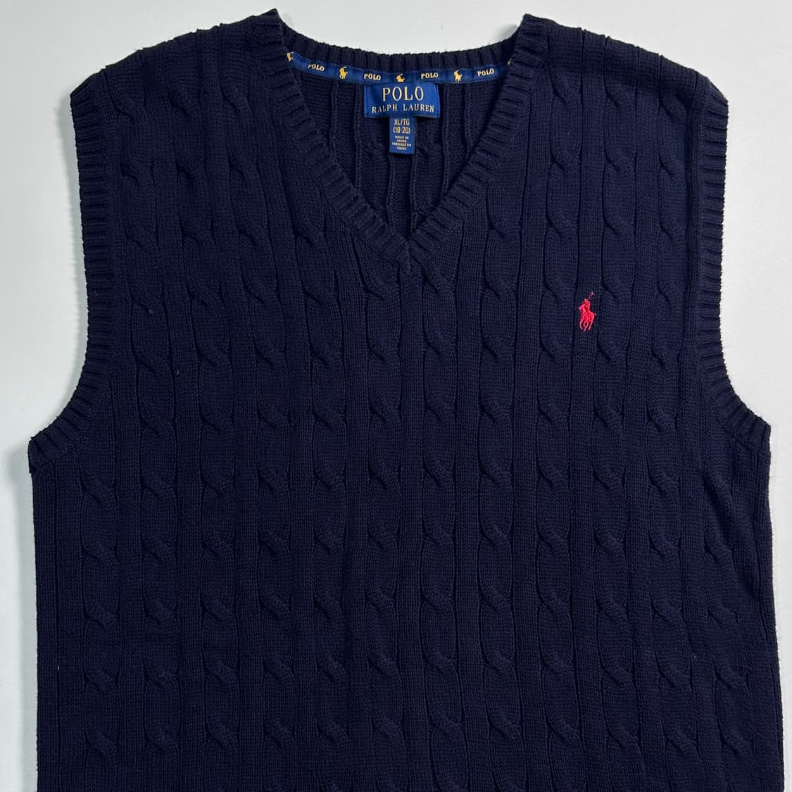 폴로 랄프로렌 보이즈 케이블 니트 조끼 상품이미지2