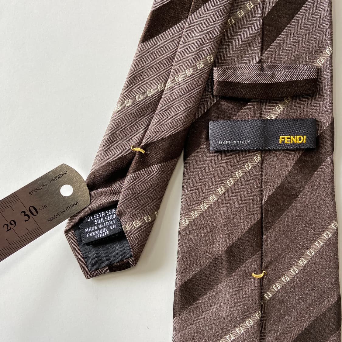 펜디(FENDI) 모노그램 신형라벨 명품 정품 넥타이 상품이미지6