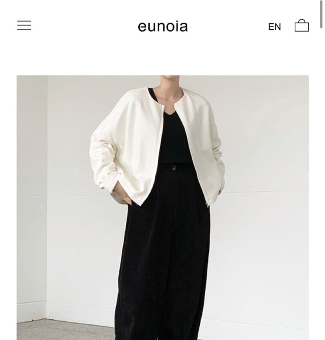 유노이아 르네 집업가디건자켓 블랙 새옷 상품이미지3