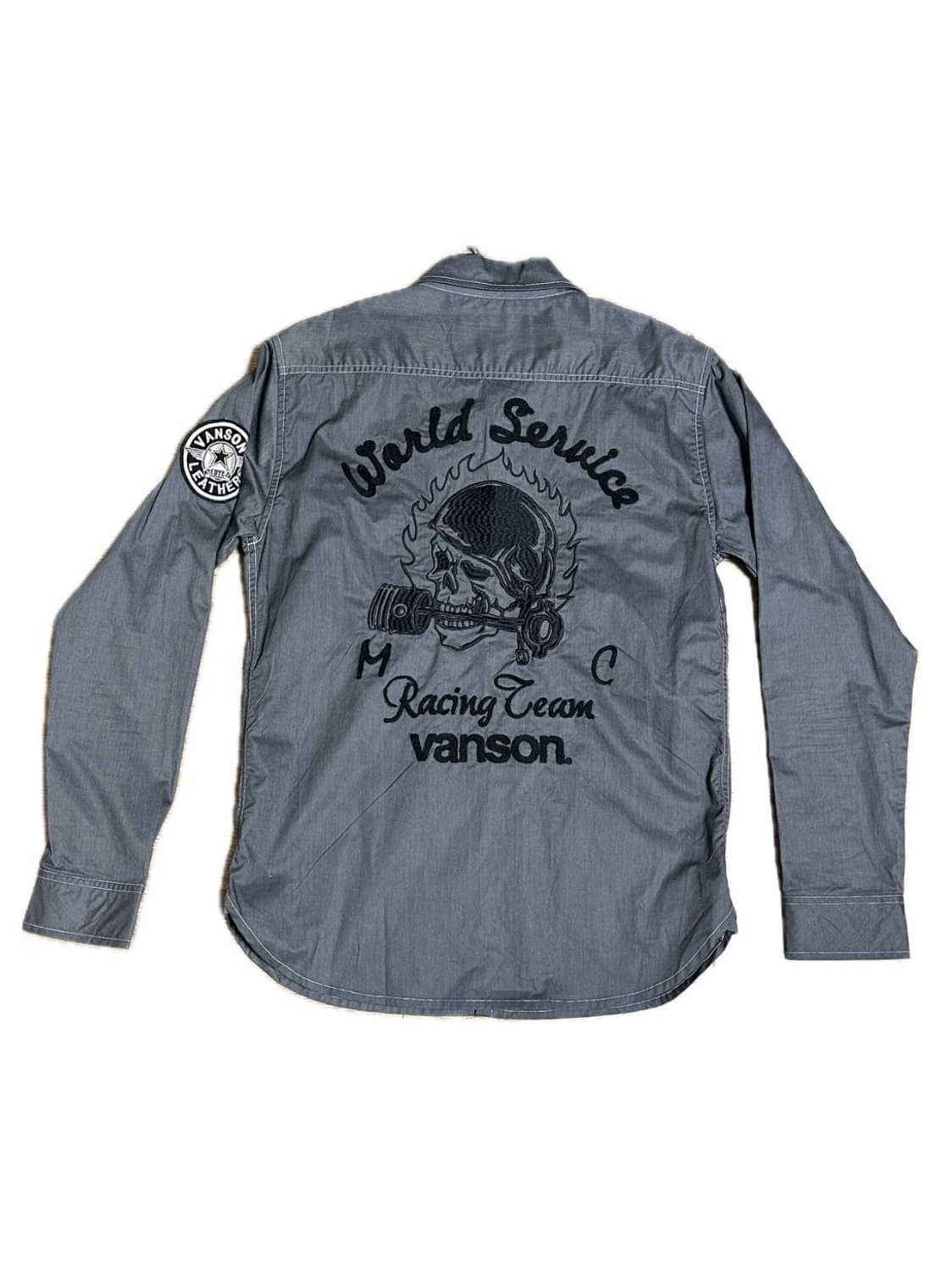 밴슨 레더 라이더 셔츠 그레이 M 상품이미지1