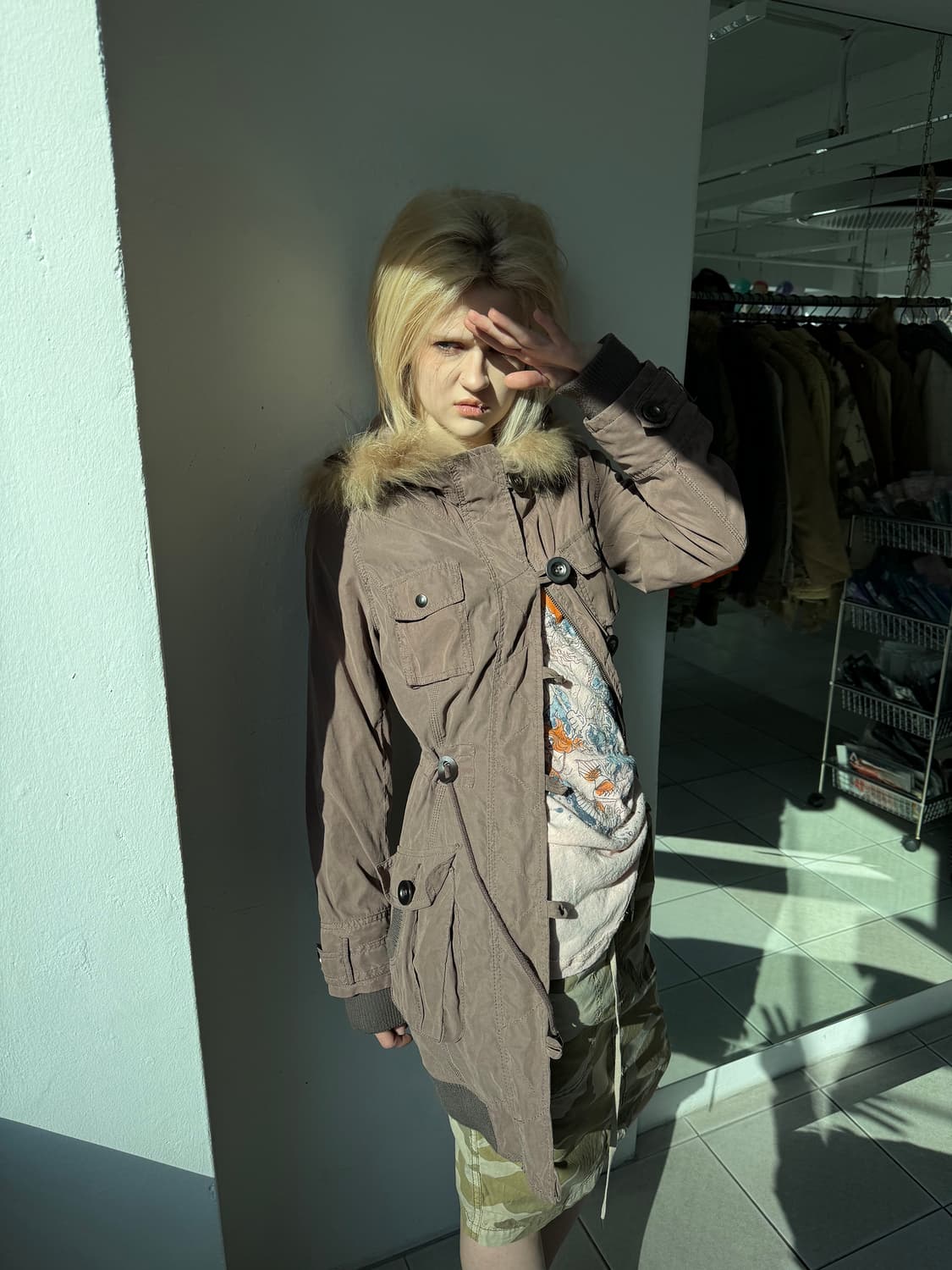 matte hazelnut cargo jacket 상품이미지1