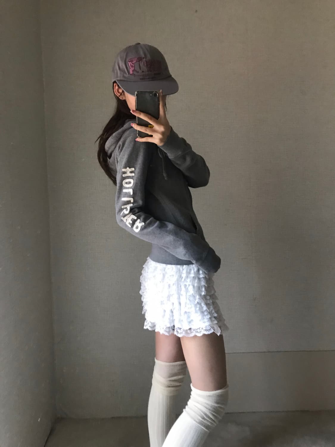 홀리스터 그레이 슬림핏 후드집업 상품이미지2