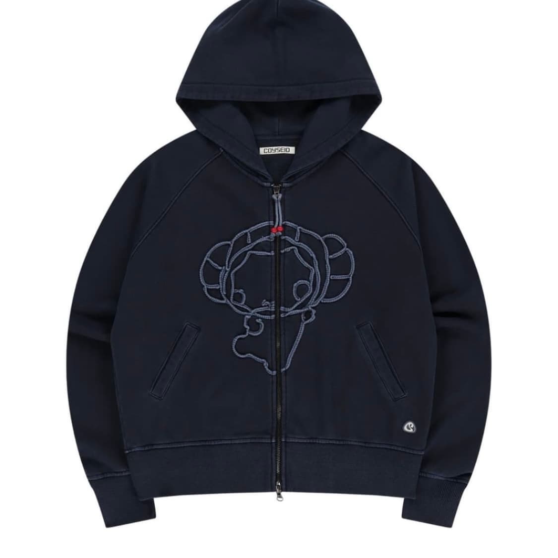 코이세이오 테이프 후드집업 네이비 상품이미지1