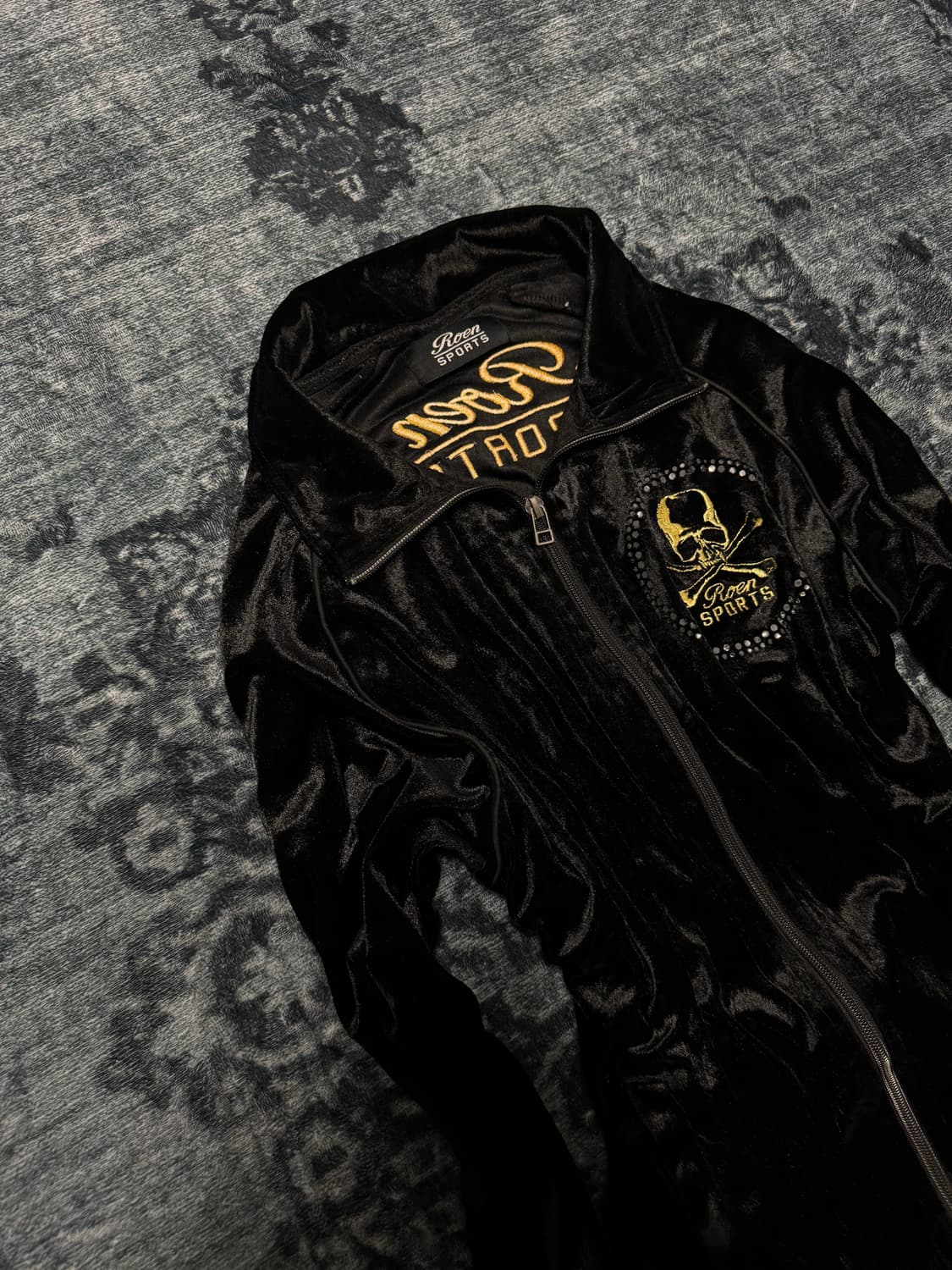 Roen sports skull velour track top 상품이미지2