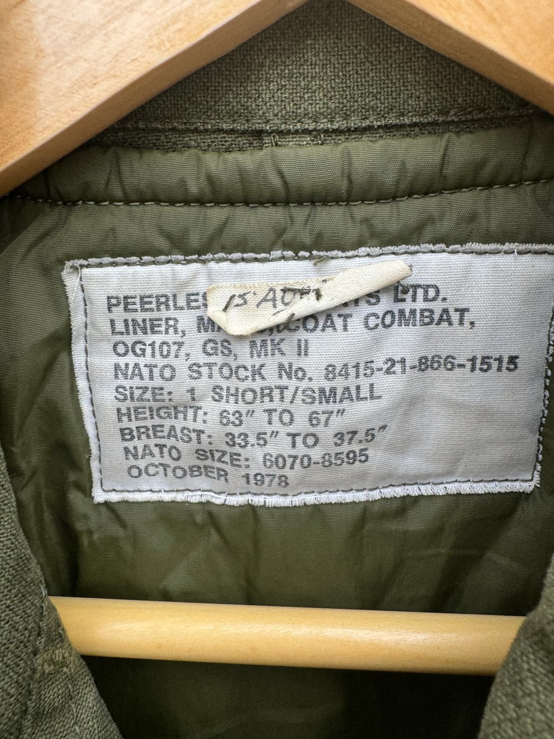 70s 오리지널 캐나다군 mk2 컴뱃 필드 자켓 내피포함 상품이미지4