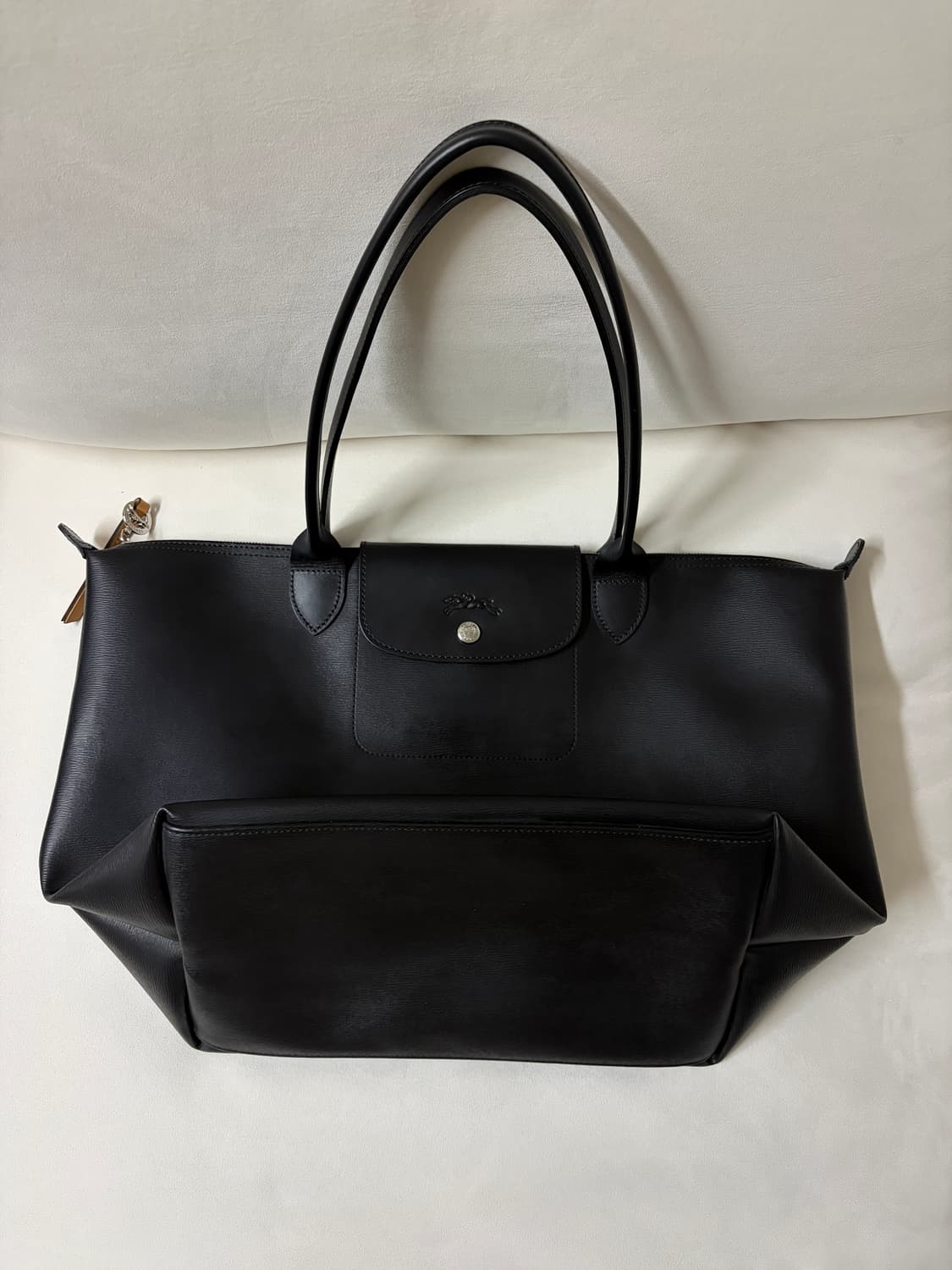 롱샴 르플리아쥬 시티 토트백 블랙 L 상품이미지1