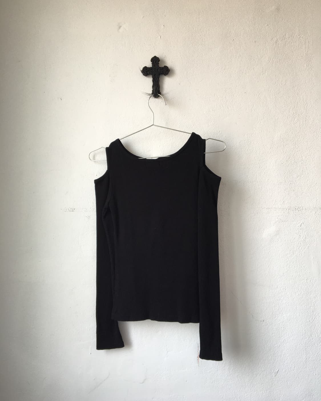 Cubic lettering cut off point ribbed sle 상품이미지3