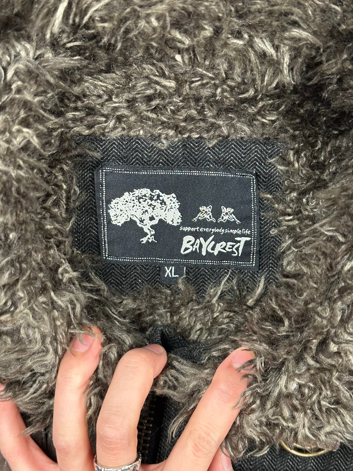 XL)BAY CREST 일본 빈티지 헤링본 무스탕 상품이미지5