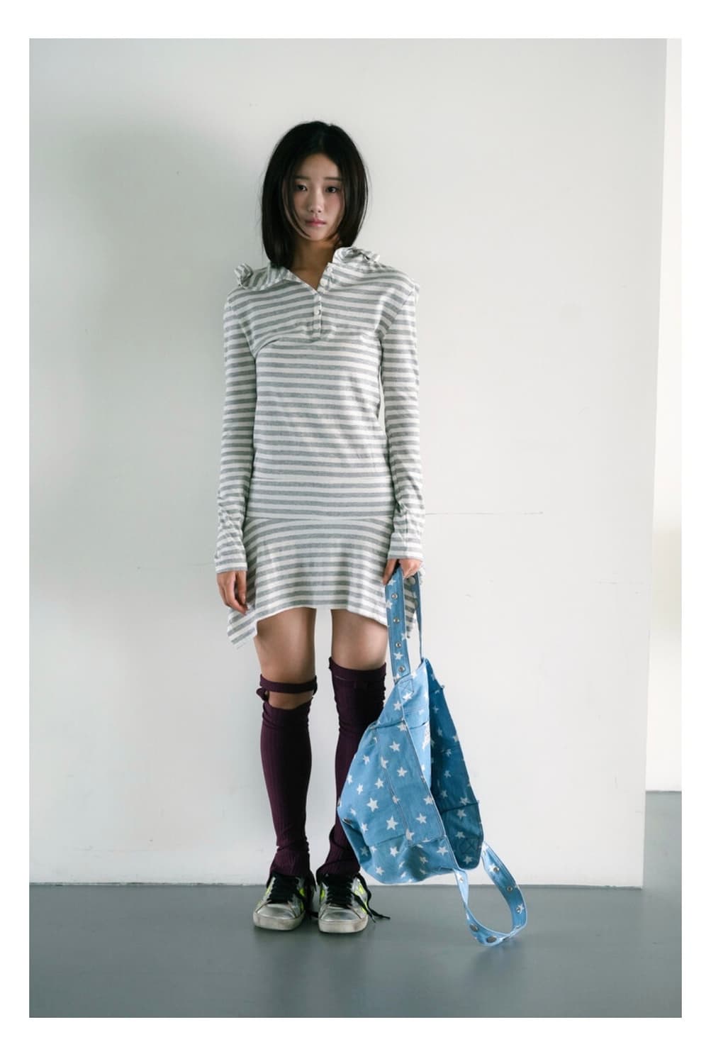 인앤양인하모니 Hoodie dress, striped 상품이미지1