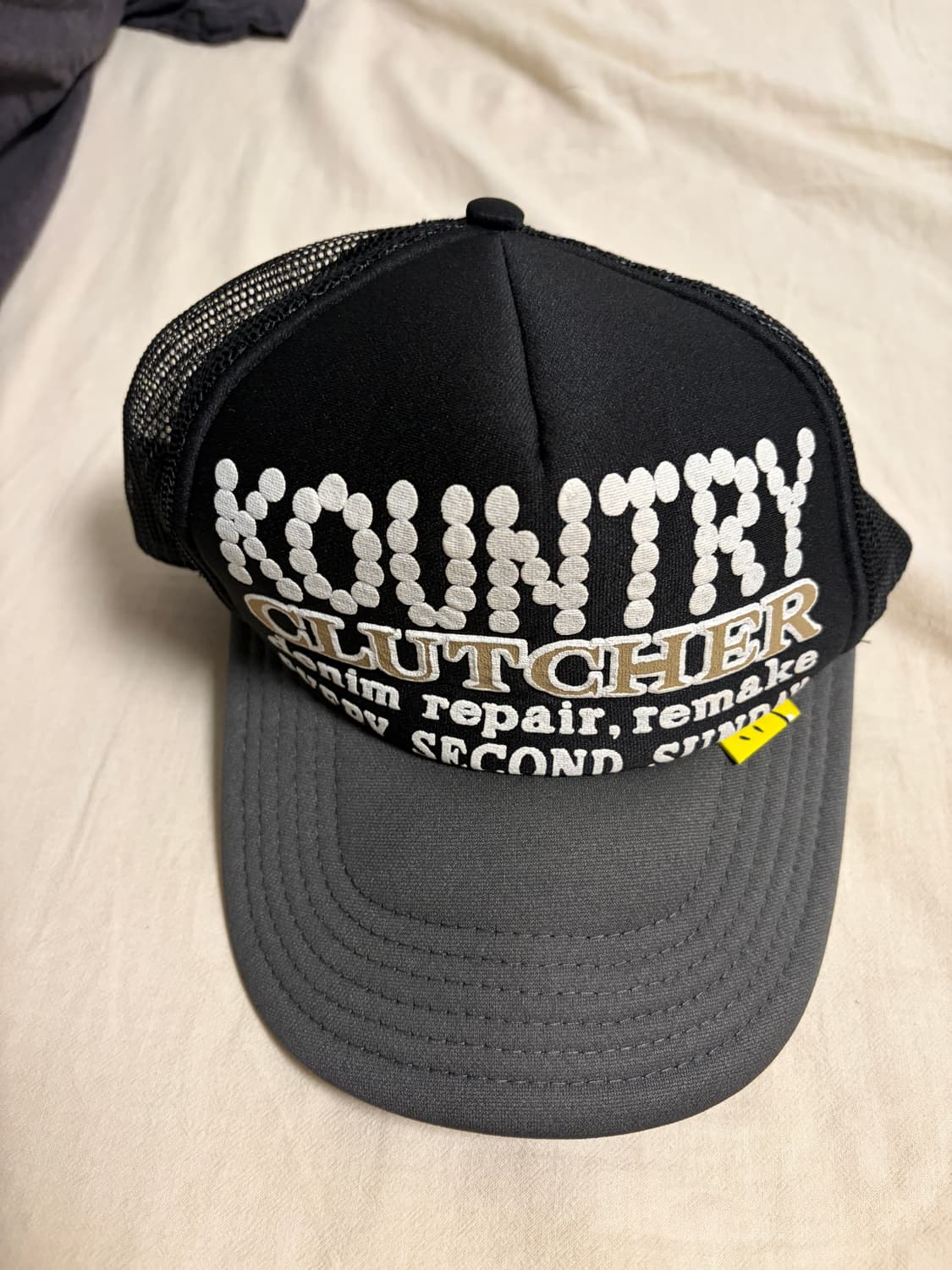 캐피탈 컨트리 펄 크러쳐 트러커 캡 블랙 그레이 상품이미지2