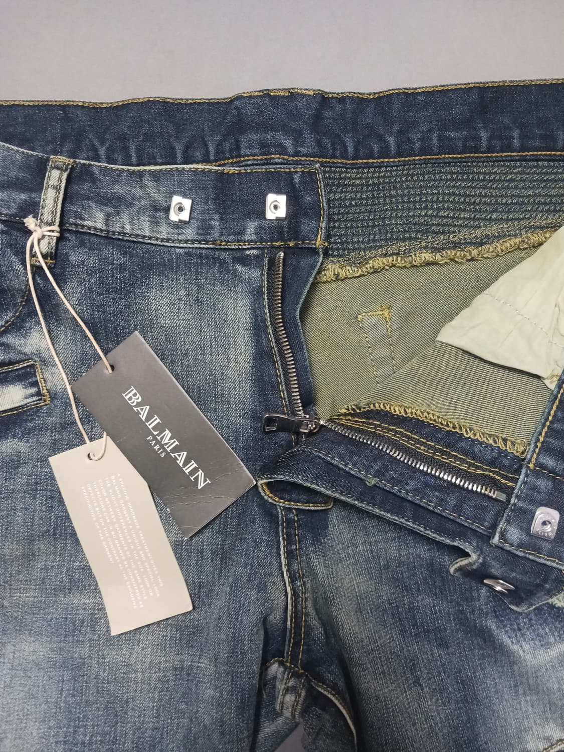 새상품 [36] 발망 스티치덧댐 바이커진 청바지 상품이미지6