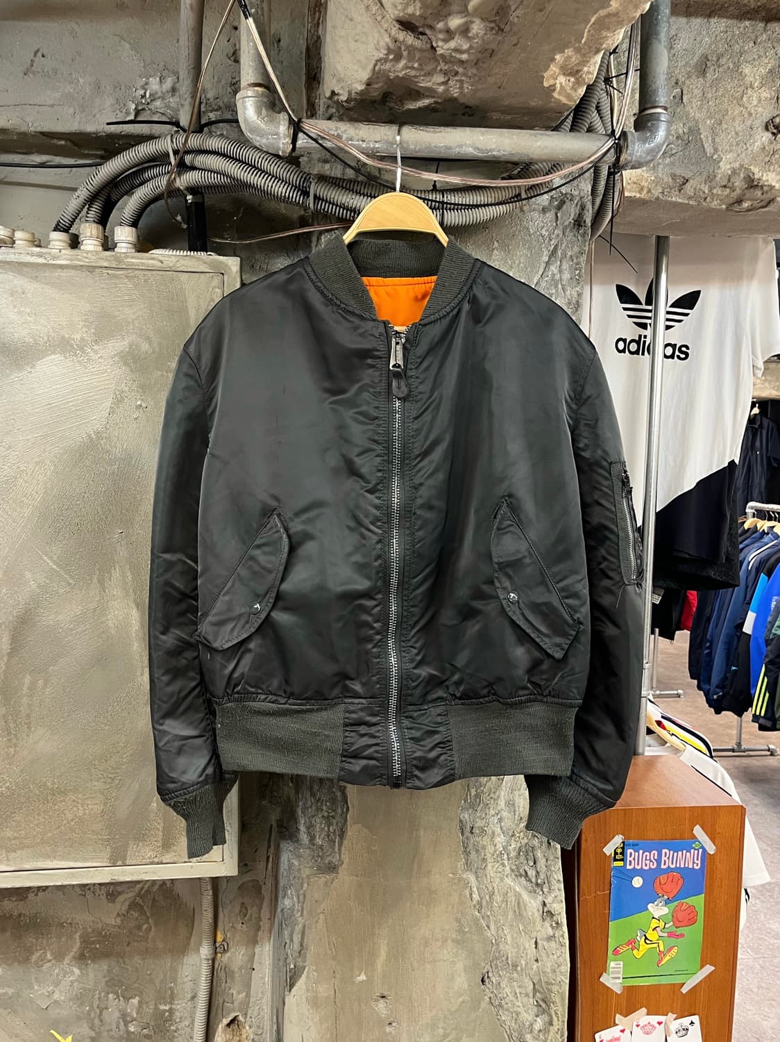 알파인더스트리 리버시블 ma1 항공점퍼 L #csz2787   상품이미지1