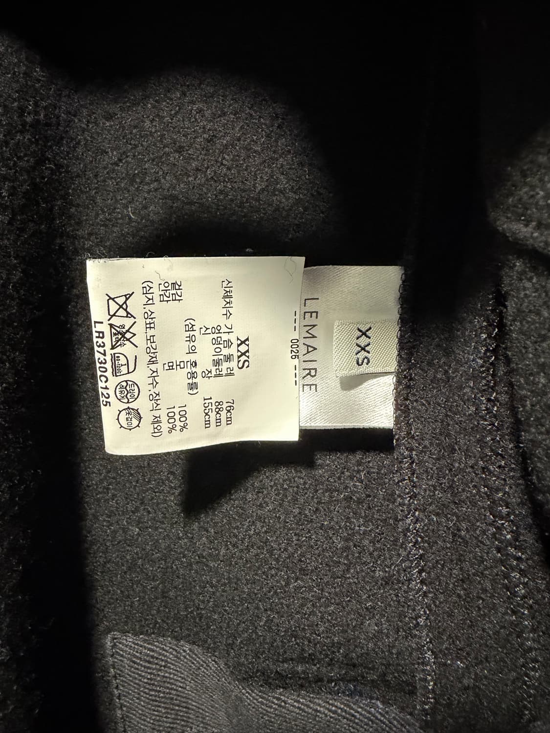 르메르 랩코트 블랙 XXS사이즈 상품이미지4