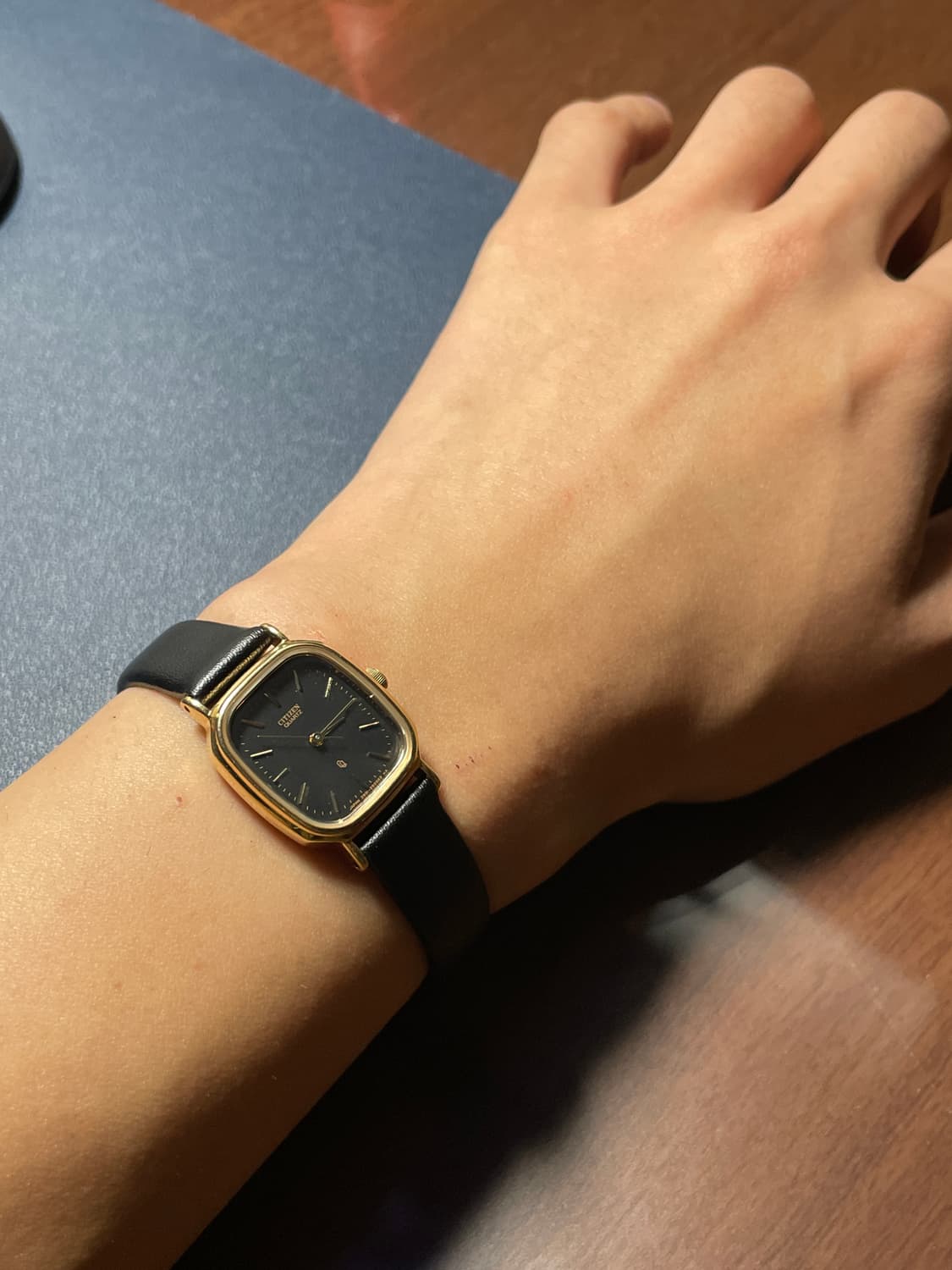 빈티지 시티즌 쿼츠 레더 시계 상품이미지2