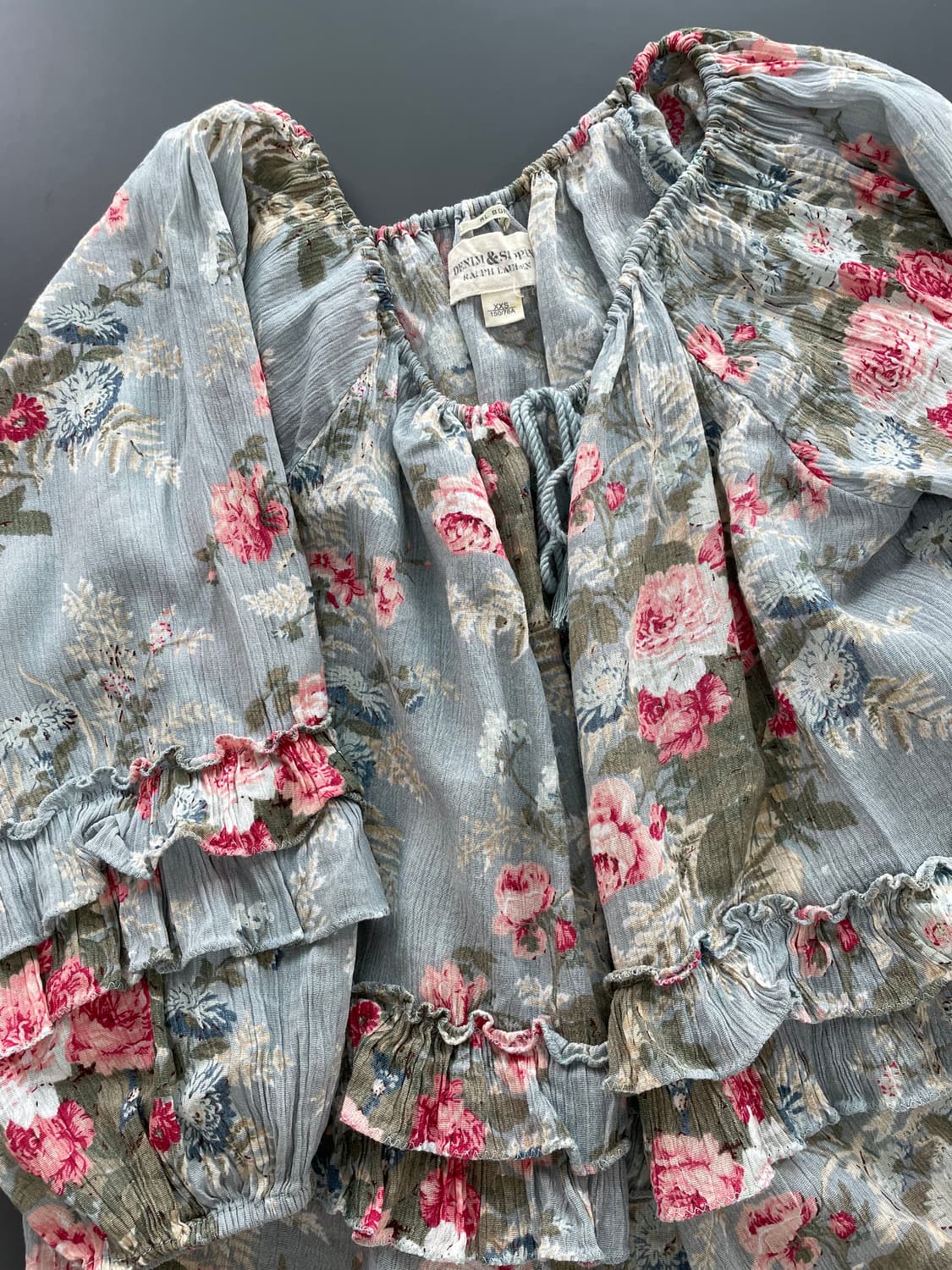 [XXS] 폴로 랄프로렌 데님 서플라이 보헤미안 플라워 프린팅 블라우스 상품이미지4