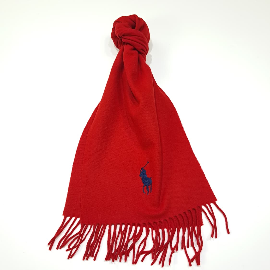 MX456 폴로 이태리판 램스울 네이비포니 레드 머플러 목도리 상품이미지1