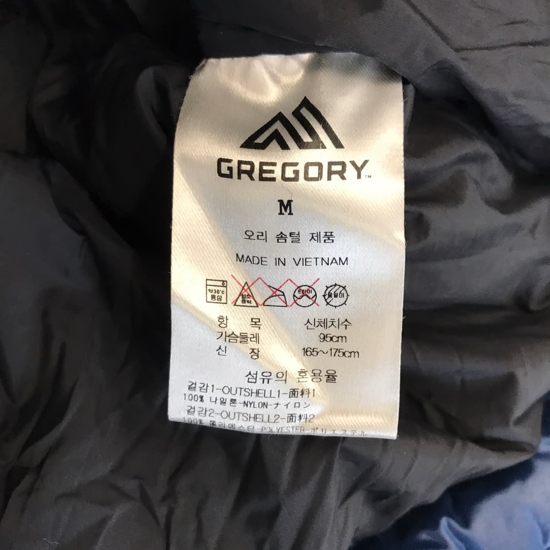 그레고리 덕다운 피콘패딩 [남성M사이즈] 상품이미지6