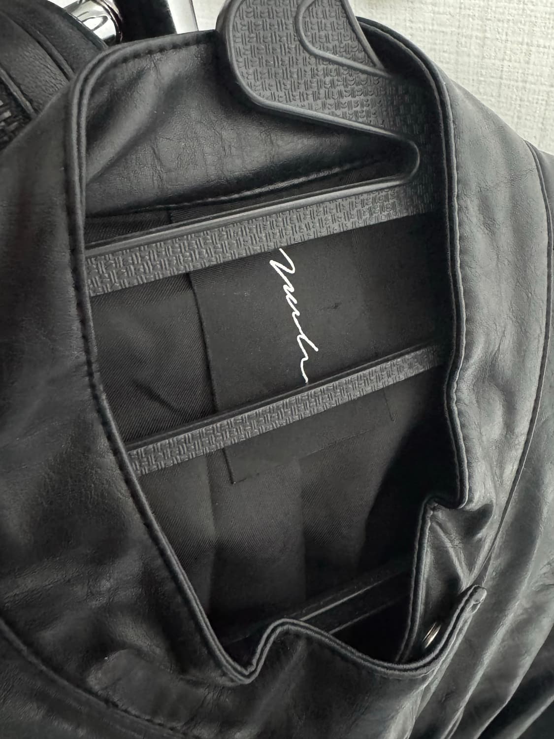 NACHE SHIRRING LEATHER JACKET 상품이미지4