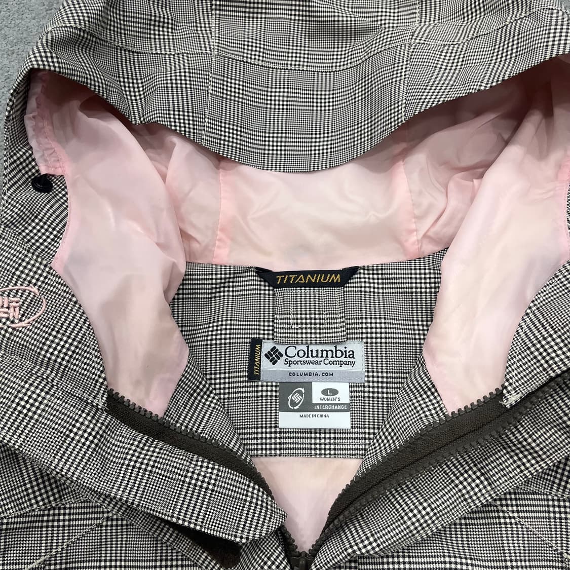 L 컬럼비아 체크 바람막이 상품이미지7