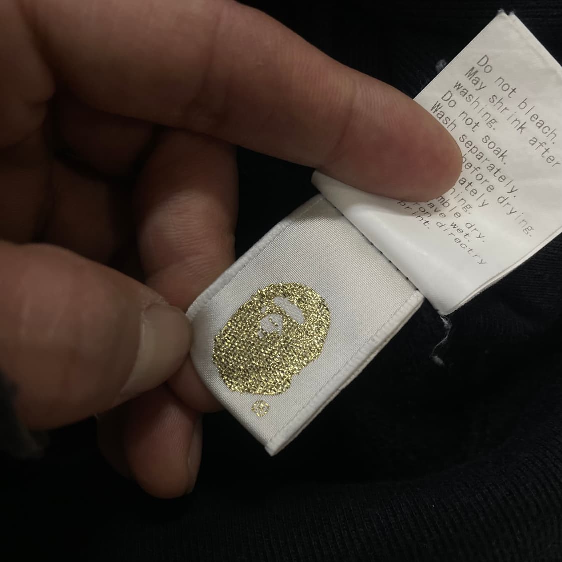 베이프 Bape 베이비마일로 후드티 블랙 상품이미지8