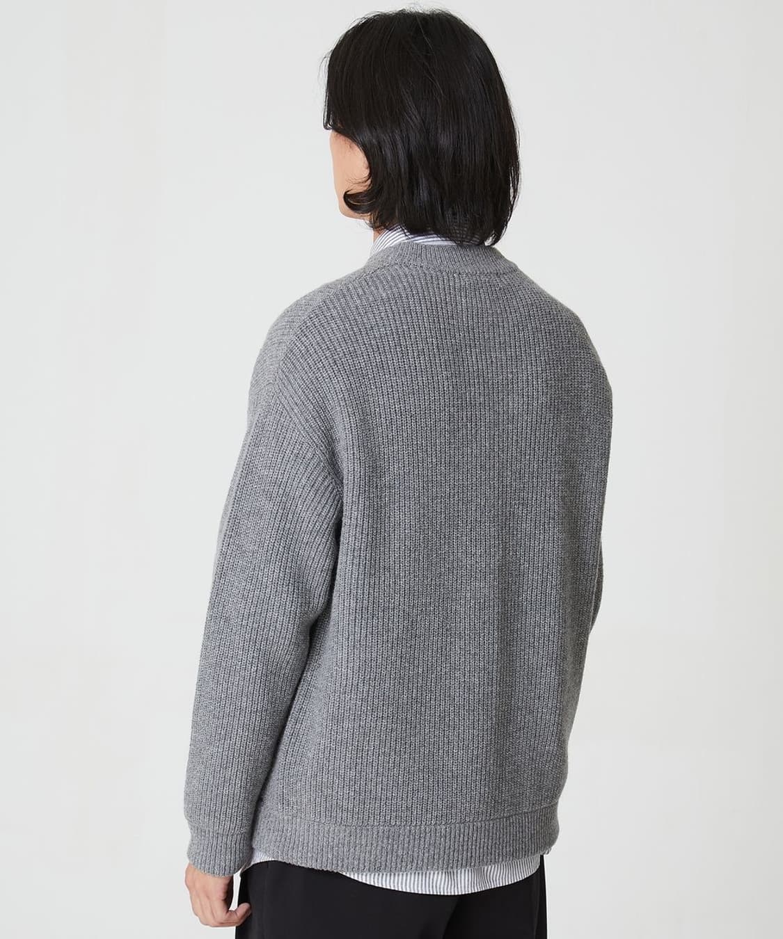 247시리즈 울 점퍼 가디건 멜란지 그레이 M 상품이미지4