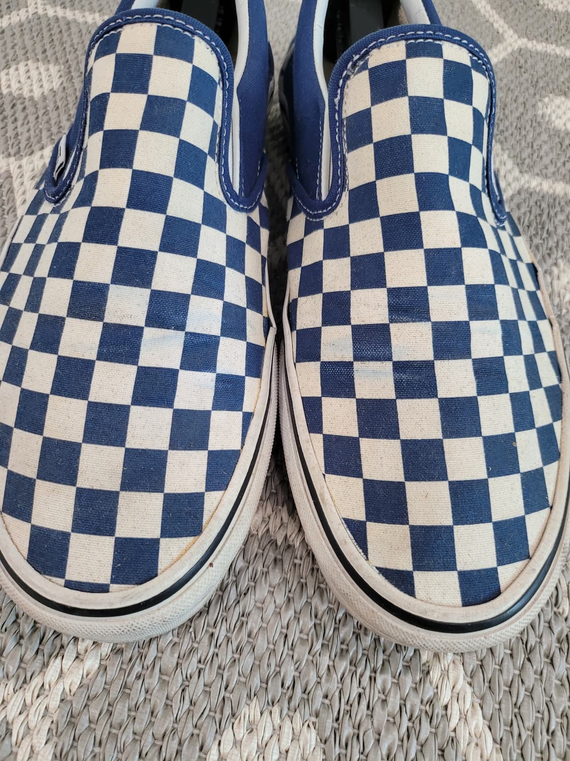 ✍️ [285] "청량함 한 스푼" 파란색 반스 체커보드 슬립온으로 코디 상품이미지1