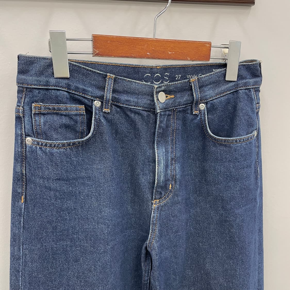 COS 코스 와이드 크롭 하이라이즈 진청 데님 팬츠 상품이미지3