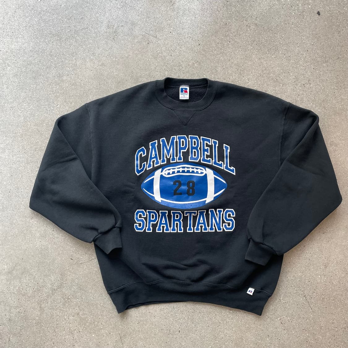 빈티지  러셀 애슬레틱 스웻셔츠 블랙(블루)made in usa 상품이미지1