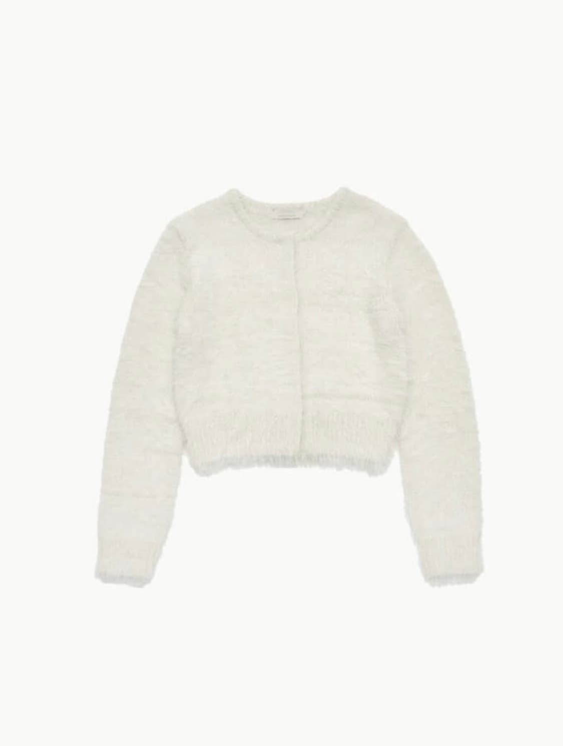 아모멘토 크롭 샤기 가디건 상품이미지1