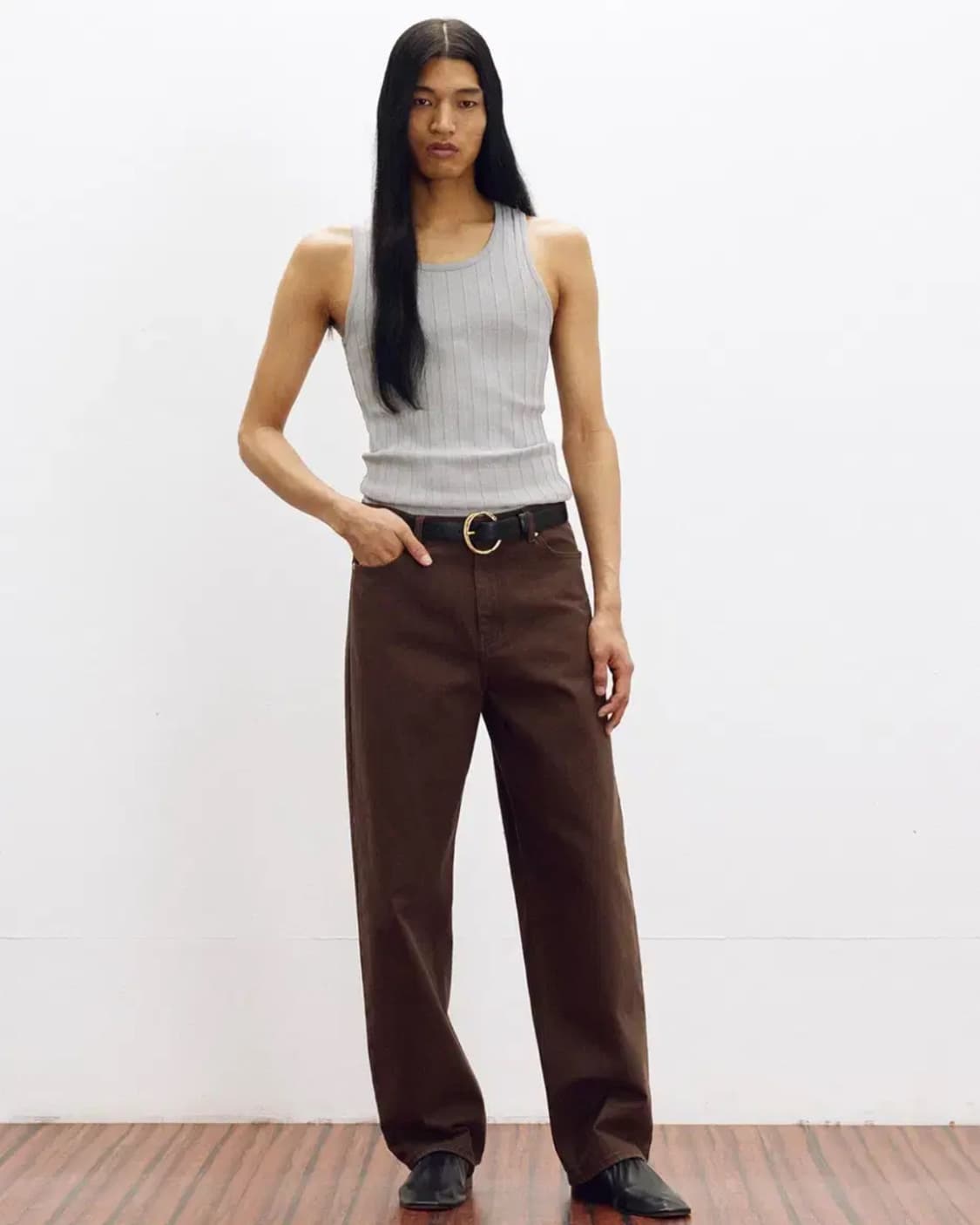 렉토 25ss 빈티지 브라운 데님 L 상품이미지1