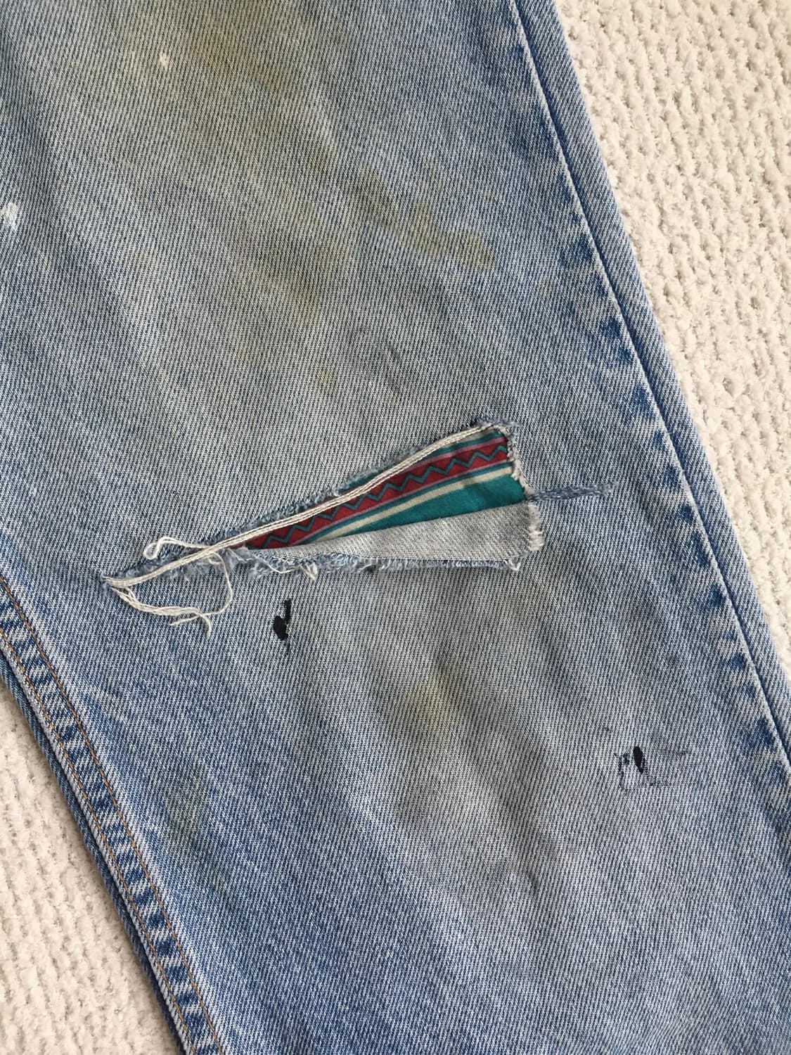 90‘s levis 517 부츠컷 히피 보로 리페어 굿페이딩 굿사이즈 상품이미지3