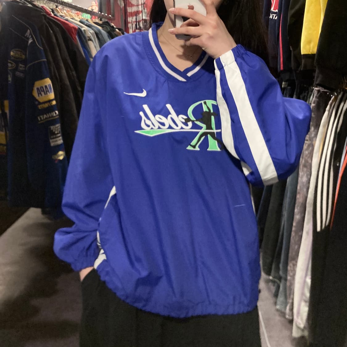 [IM] 나이키 블루 스우시 풀오버 웜업 상품이미지3