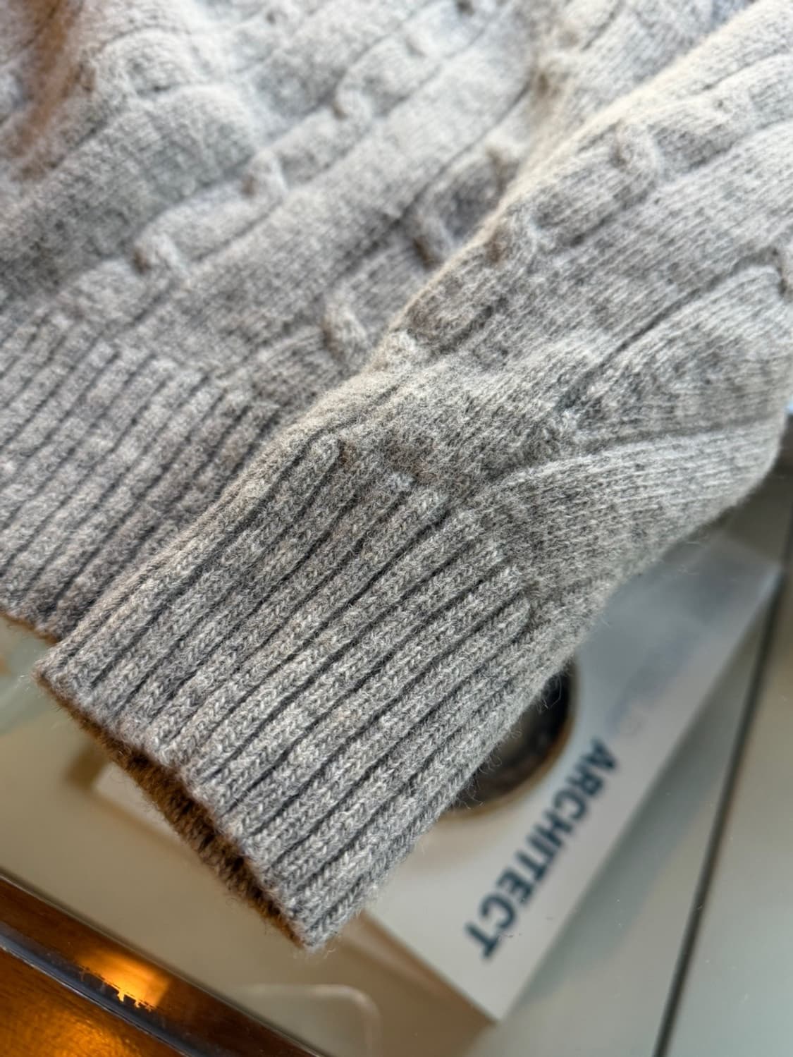 브룩스 브라더스 케이블 짚업 니트 100 상품이미지10