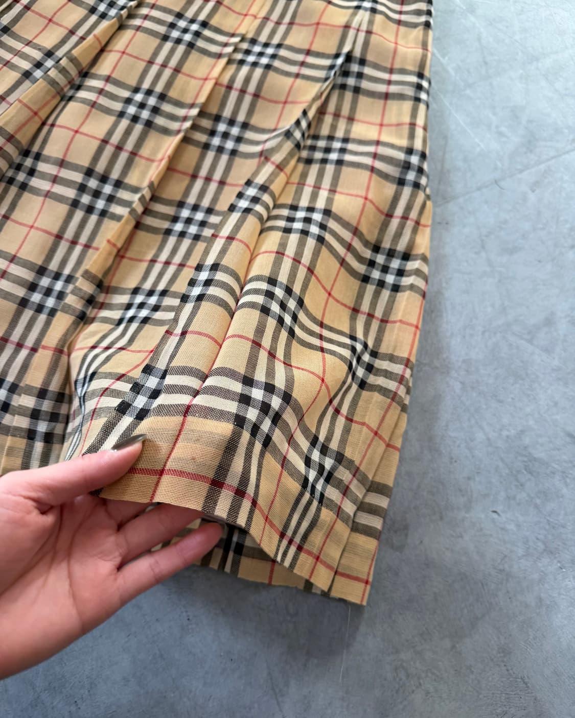 Burberry 버버리 블루라벨 노바체크 린넨 플리츠 스커트 상품이미지5